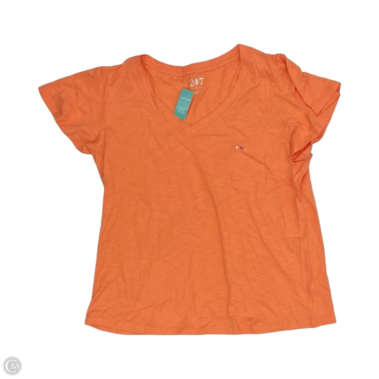 Top Short Sleeve By Maurices In Orange, Size: Xl