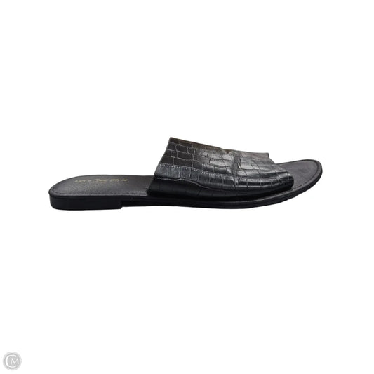 Sandals Flats By Clothes Mentor In Black, Size: 8.5