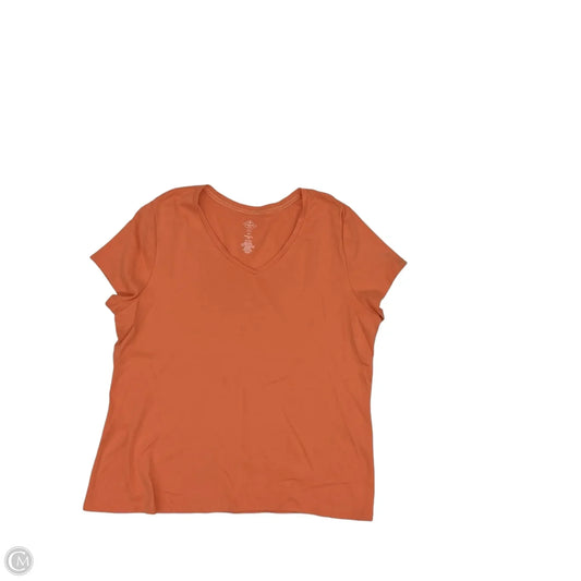 Top Short Sleeve Basic By St Johns Bay In Orange, Size: 2x
