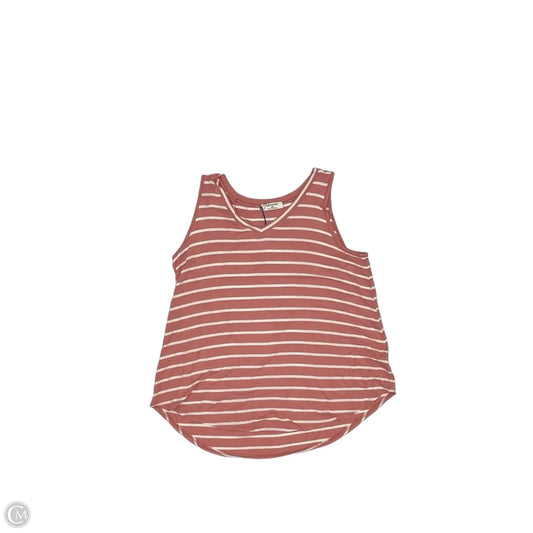 Tank Top By Zenana In Pink & White, Size: 2x