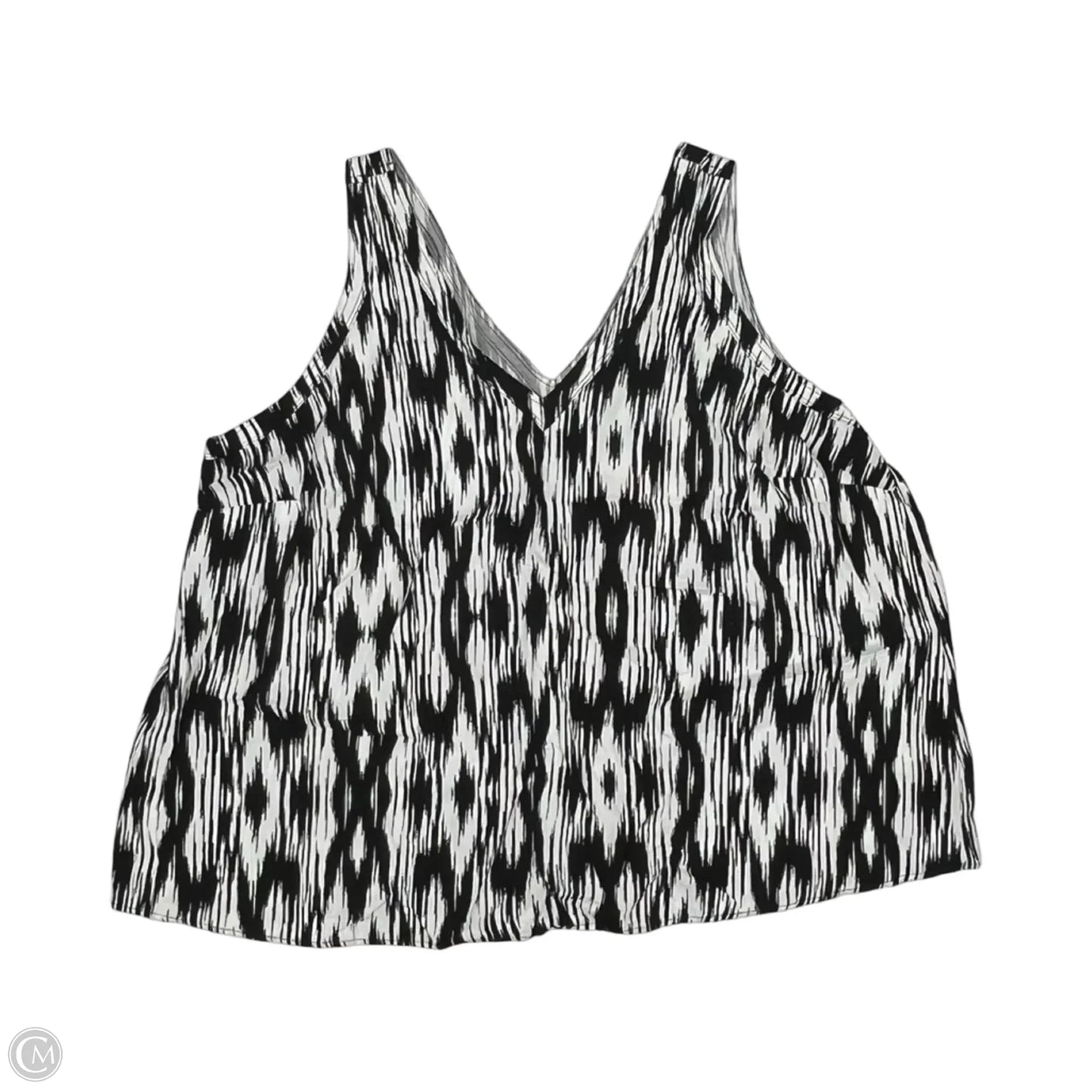 Blouse Sleeveless By Torrid In Black & White, Size: 2x