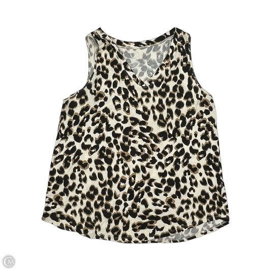 Top Sleeveless By Maurices In Leopard Print, Size: 1x