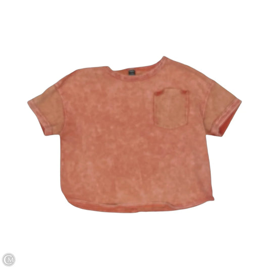 Top Short Sleeve By Shein In Pink, Size: S