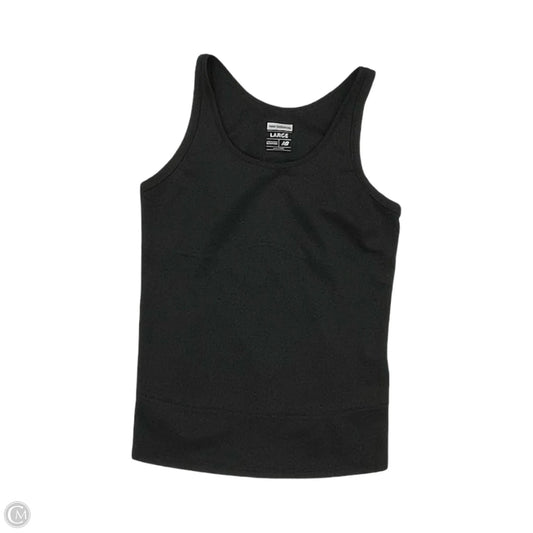 Athletic Tank Top By New Balance In Black, Size: L