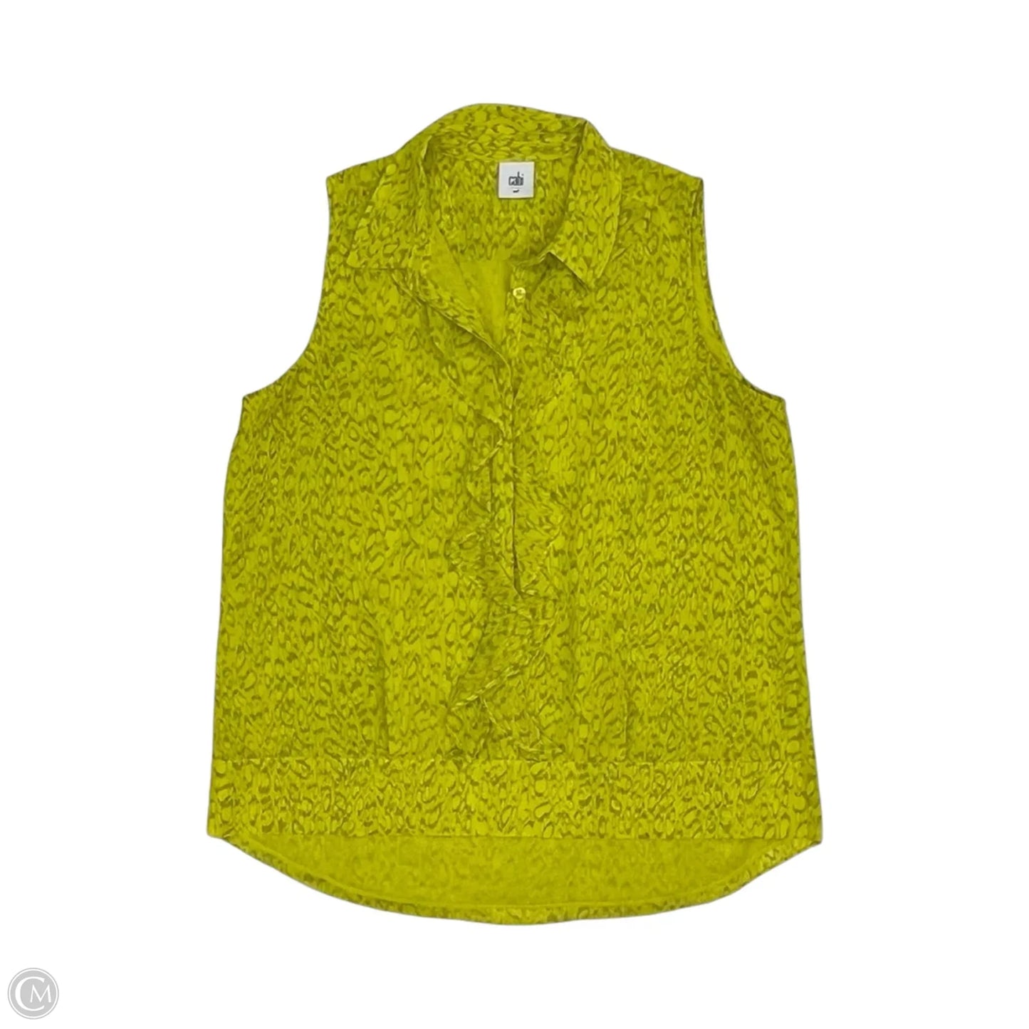 Blouse Sleeveless By Cabi In Yellow, Size: M