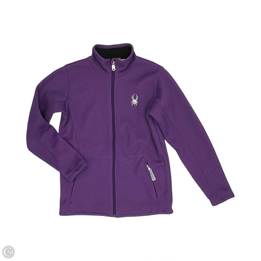 Athletic Jacket By Spyder In Purple, Size: L