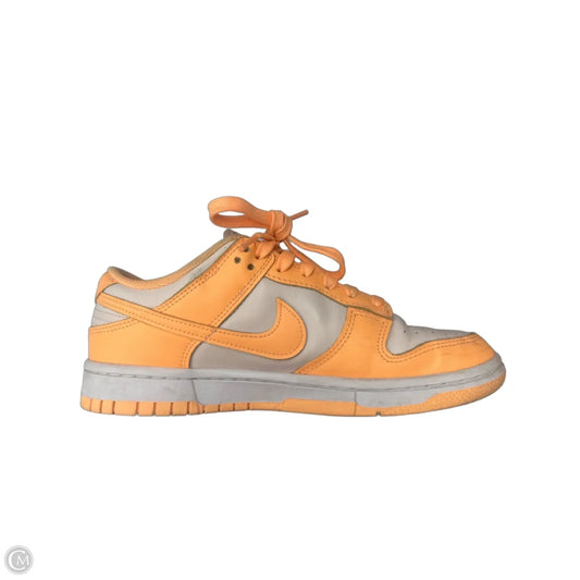 Shoes Sneakers By Nike In Orange & White, Size: 7.5