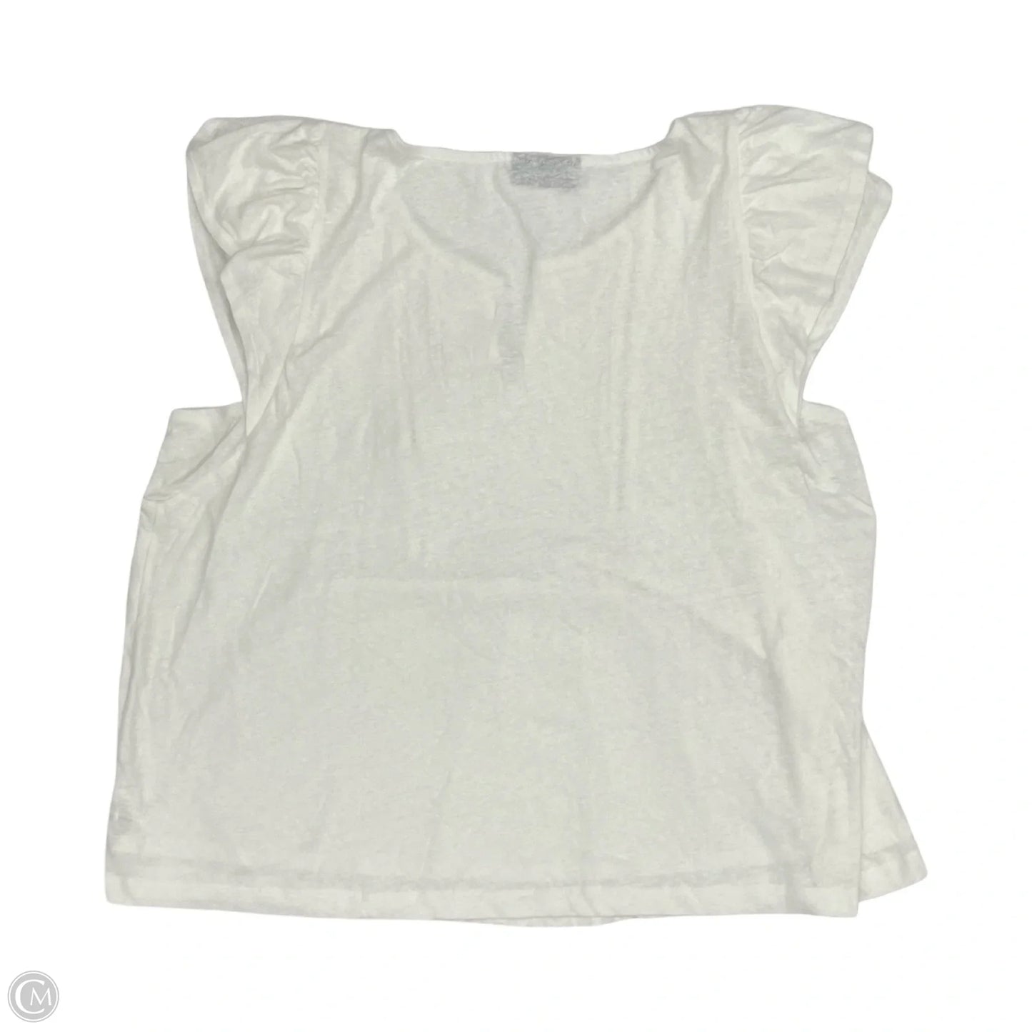 Top Short Sleeve By Lane Bryant In White, Size: 3x