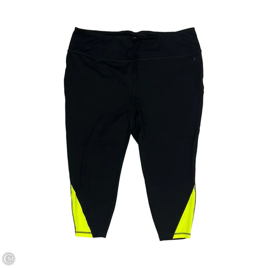 Athletic Leggings By Torrid In Black & Green, Size: 4x