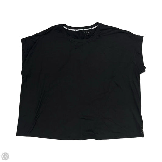 Athletic Top Short Sleeve By Livi Active In Black, Size: 3x