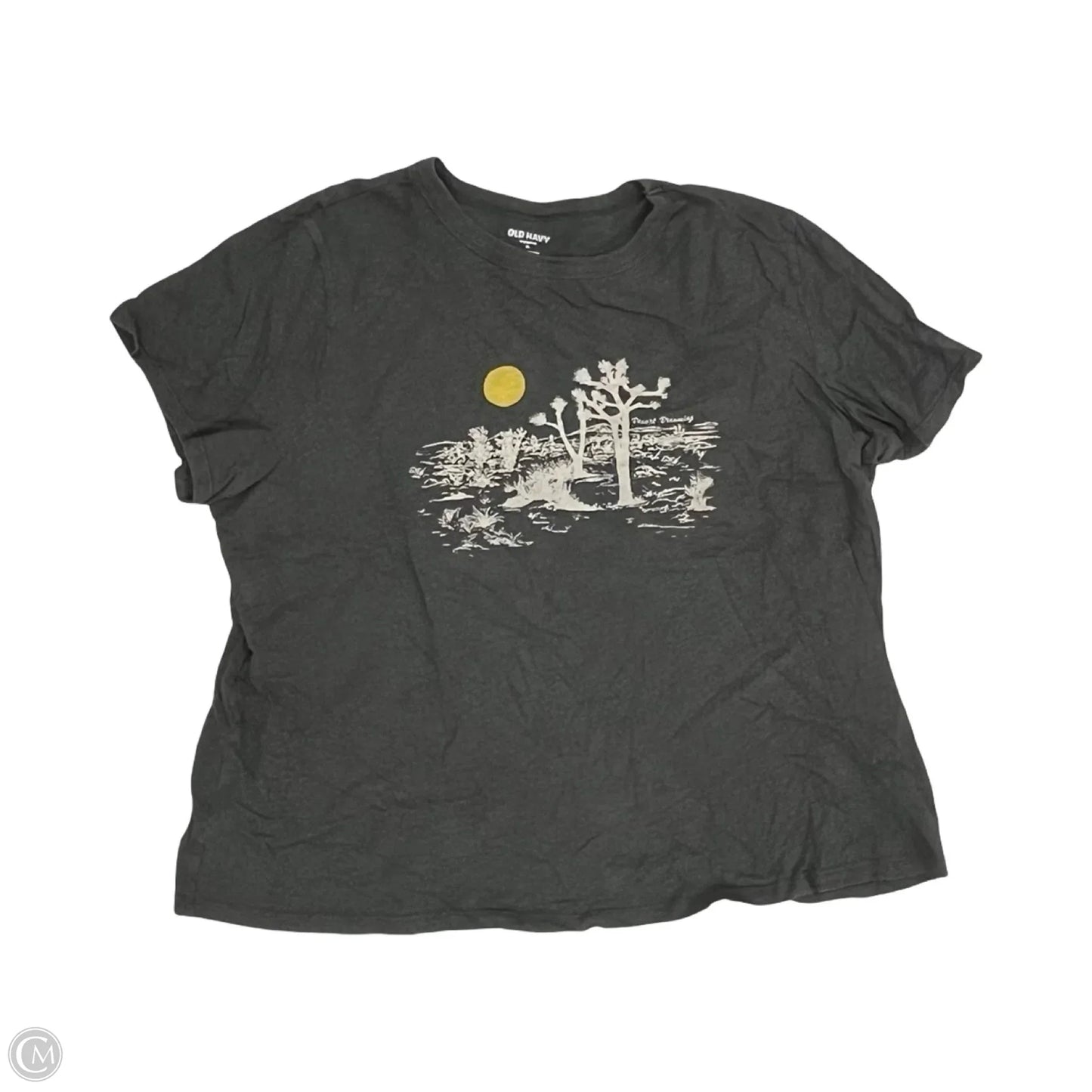 Top Short Sleeve By Old Navy In Grey, Size: Xl