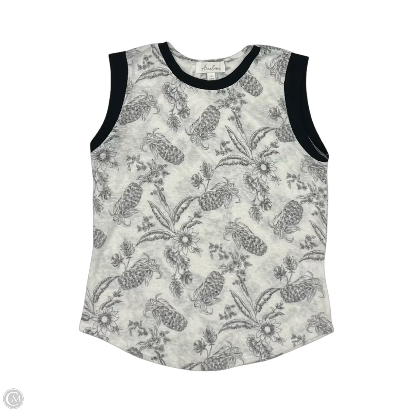 Blouse Sleeveless By Clothes Mentor In Black & White, Size: S
