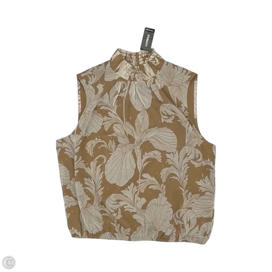 Blouse Sleeveless By Express In Tan, Size: S