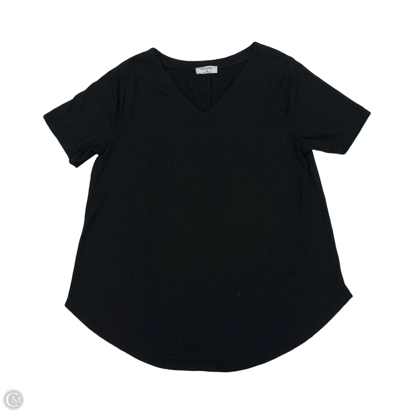 Top Short Sleeve Basic By Clothes Mentor In Black, Size: 1x