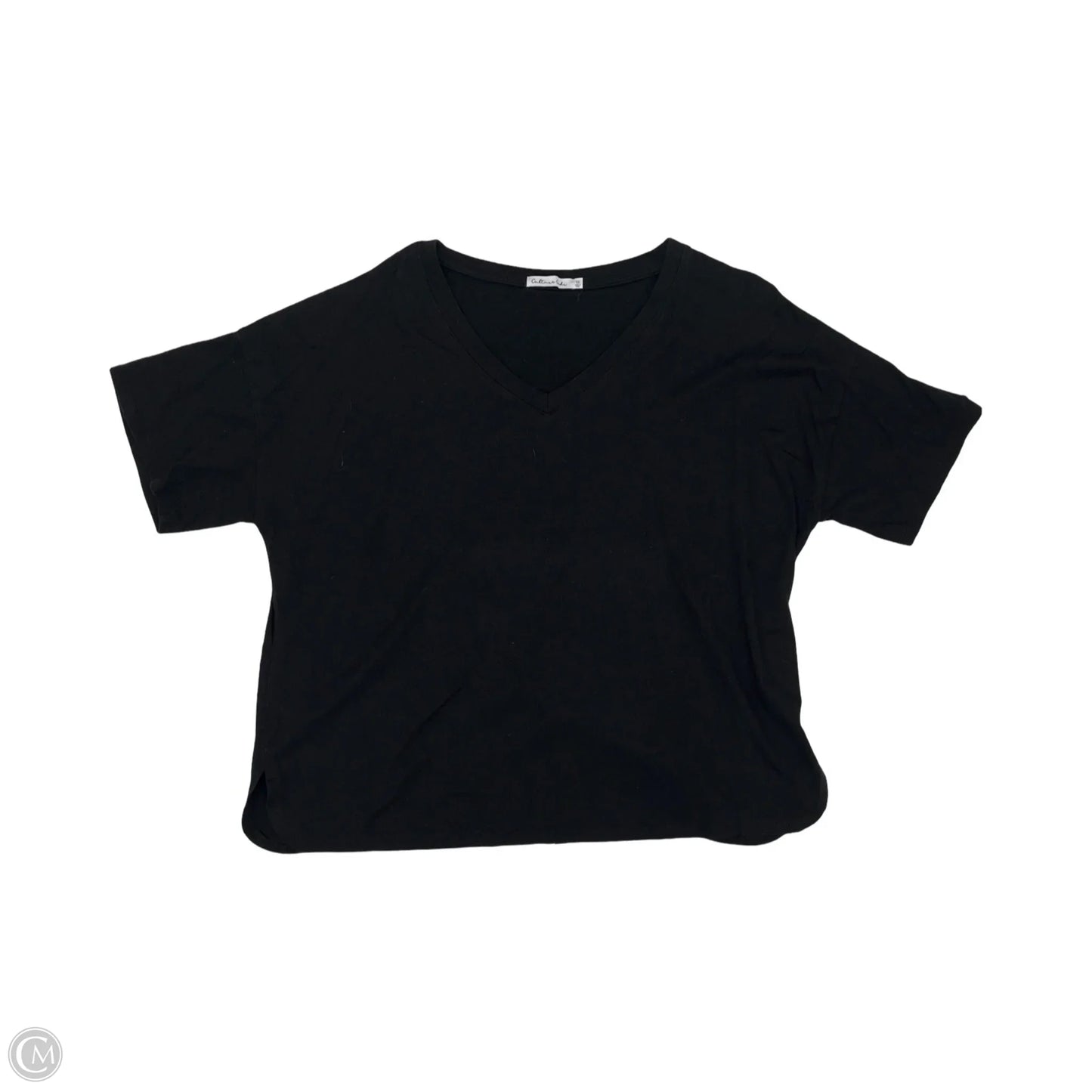 Top Short Sleeve Basic By Zenana In Black, Size: 1x