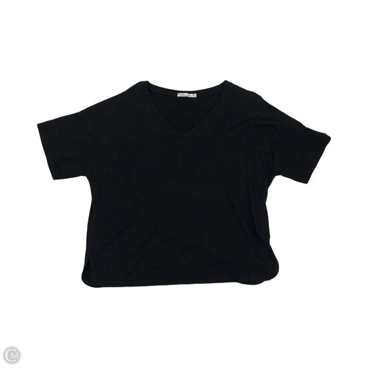 Top Short Sleeve Basic By Zenana In Black, Size: 1x