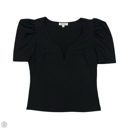 Top Short Sleeve By Clothes Mentor In Black, Size: 1x