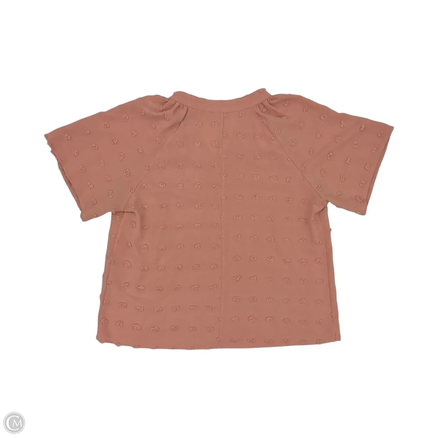 Blouse Short Sleeve By Polagram In Pink, Size: S