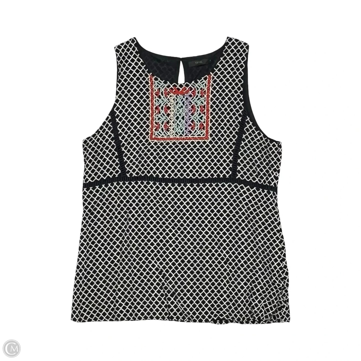 Blouse Sleeveless By Thml In Blue & White, Size: M
