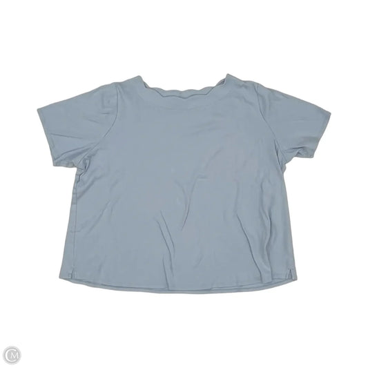 Top Short Sleeve By Croft And Barrow In Blue, Size: 2x