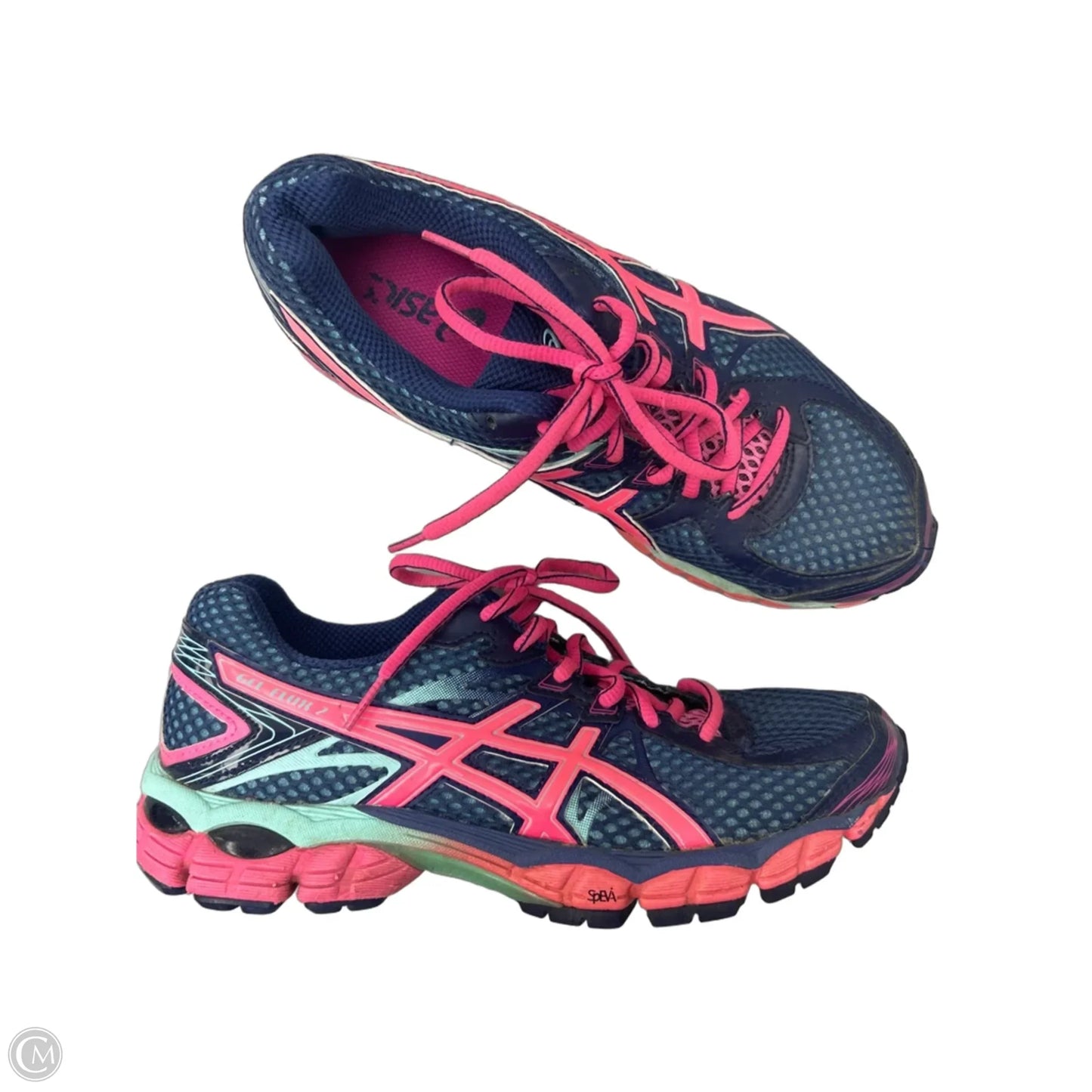 Shoes Athletic By Asics In Blue & Pink, Size: 8.5
