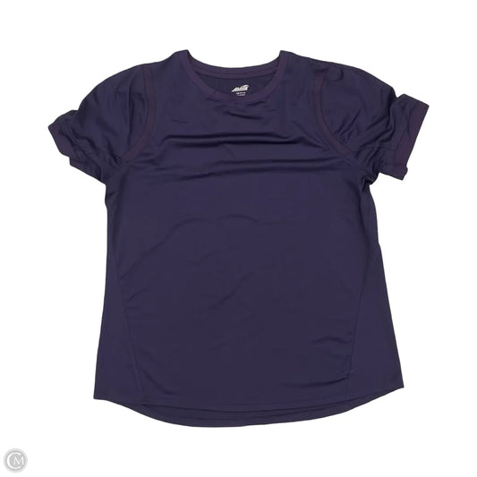 Athletic Top Short Sleeve By Avia In Purple, Size: L