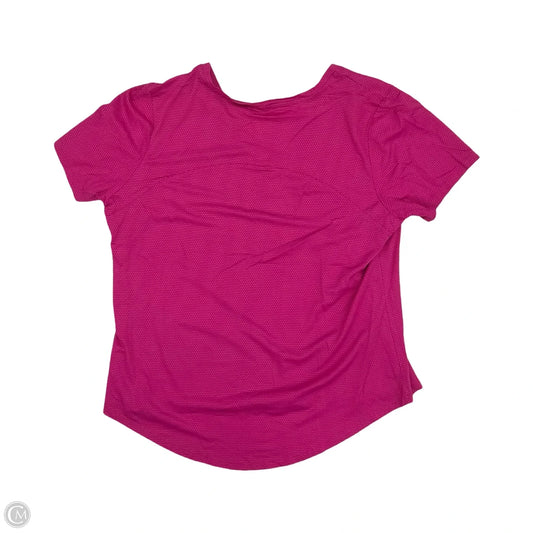 Athletic Top Short Sleeve By Mta Sport In Pink, Size: M