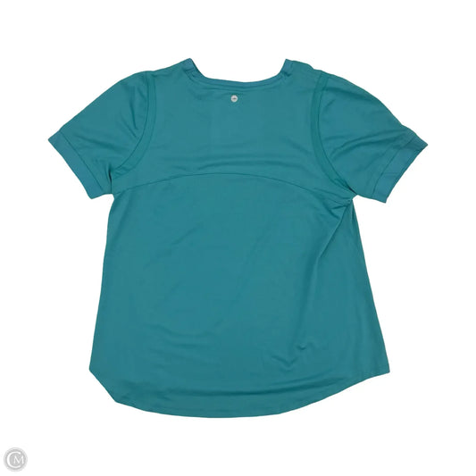Athletic Top Short Sleeve By Avia In Teal, Size: L