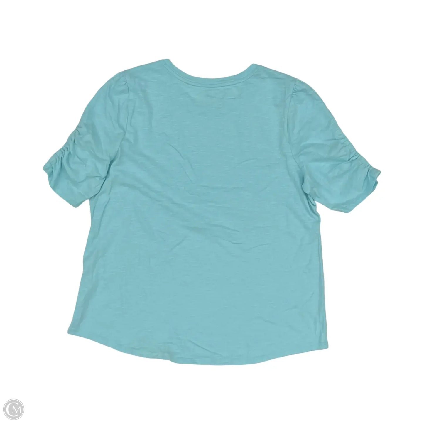 Top Short Sleeve By Croft And Barrow In Blue, Size: L