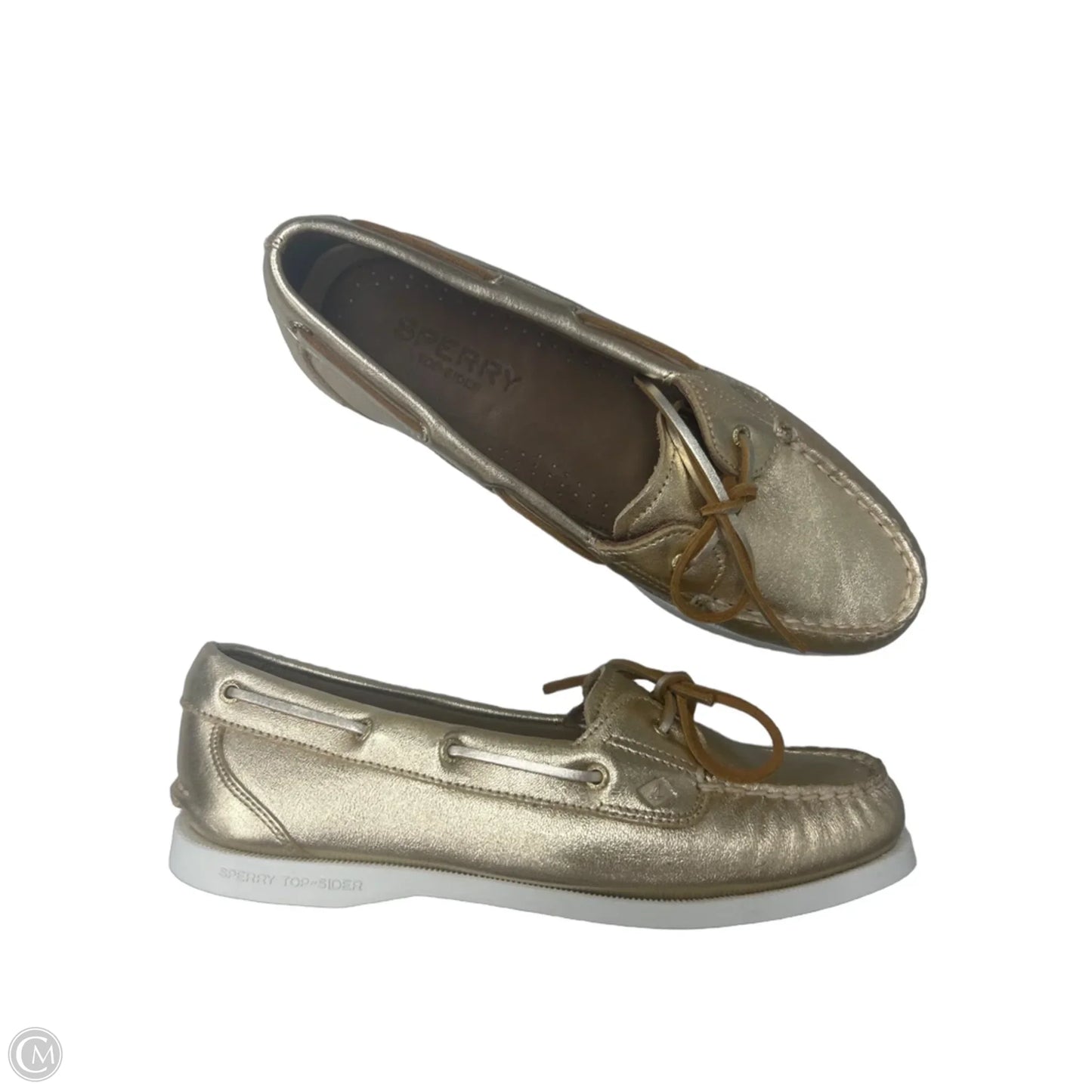 Shoes Flats By Sperry In Gold, Size: 8