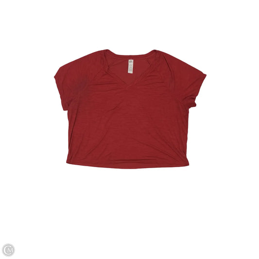 Athletic Top Short Sleeve By Joy Lab In Red, Size: 1x