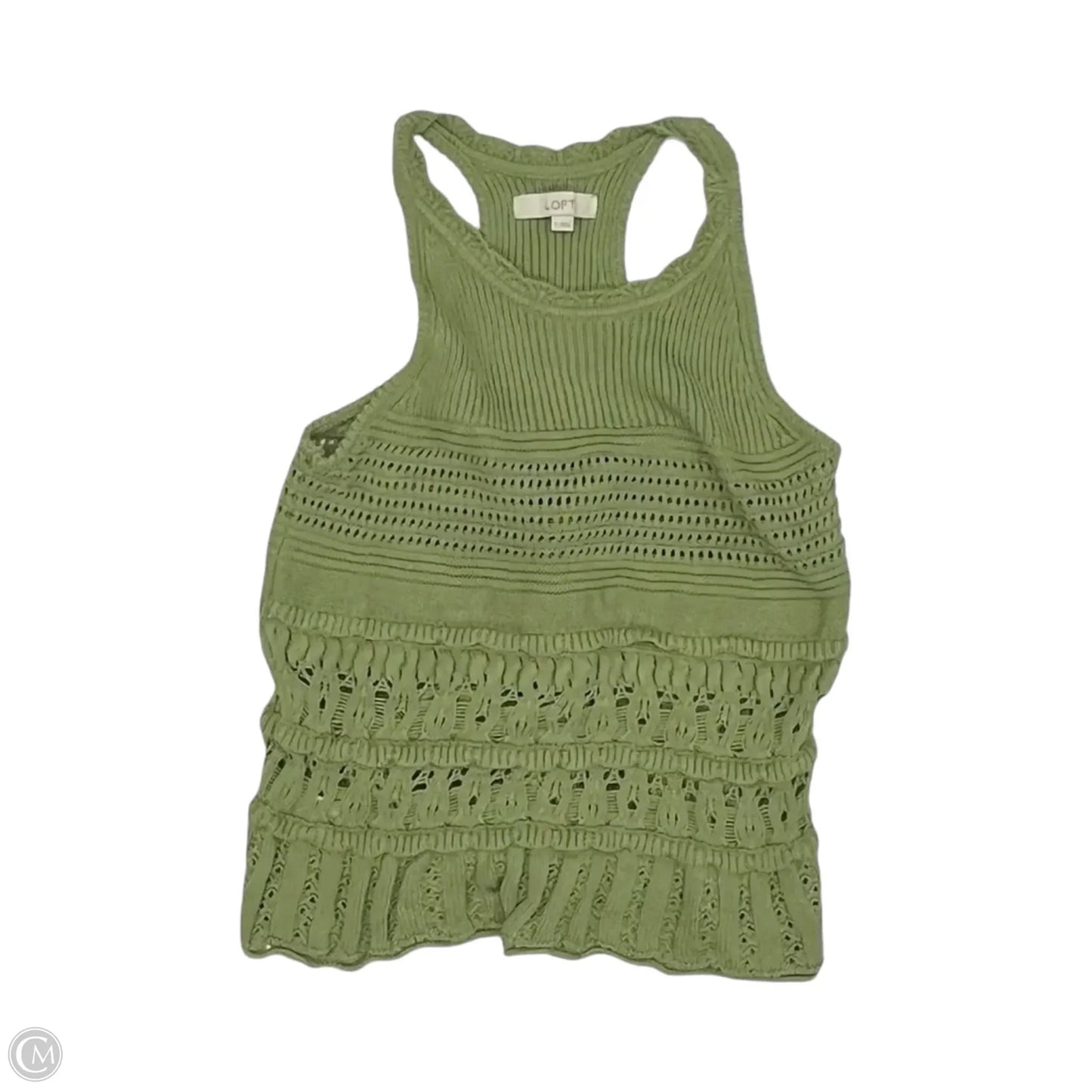 Top Sleeveless By Loft In Green, Size: S