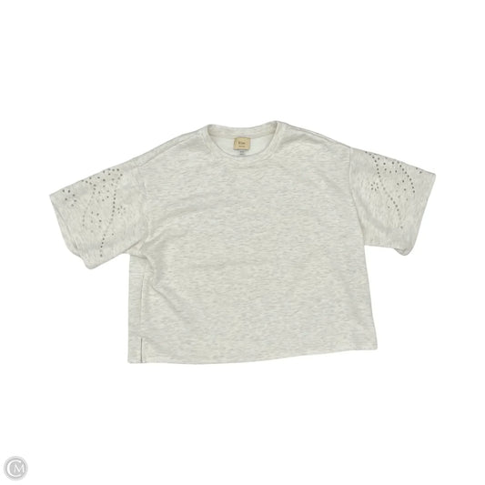 Top Short Sleeve By Tahari In White, Size: Xl