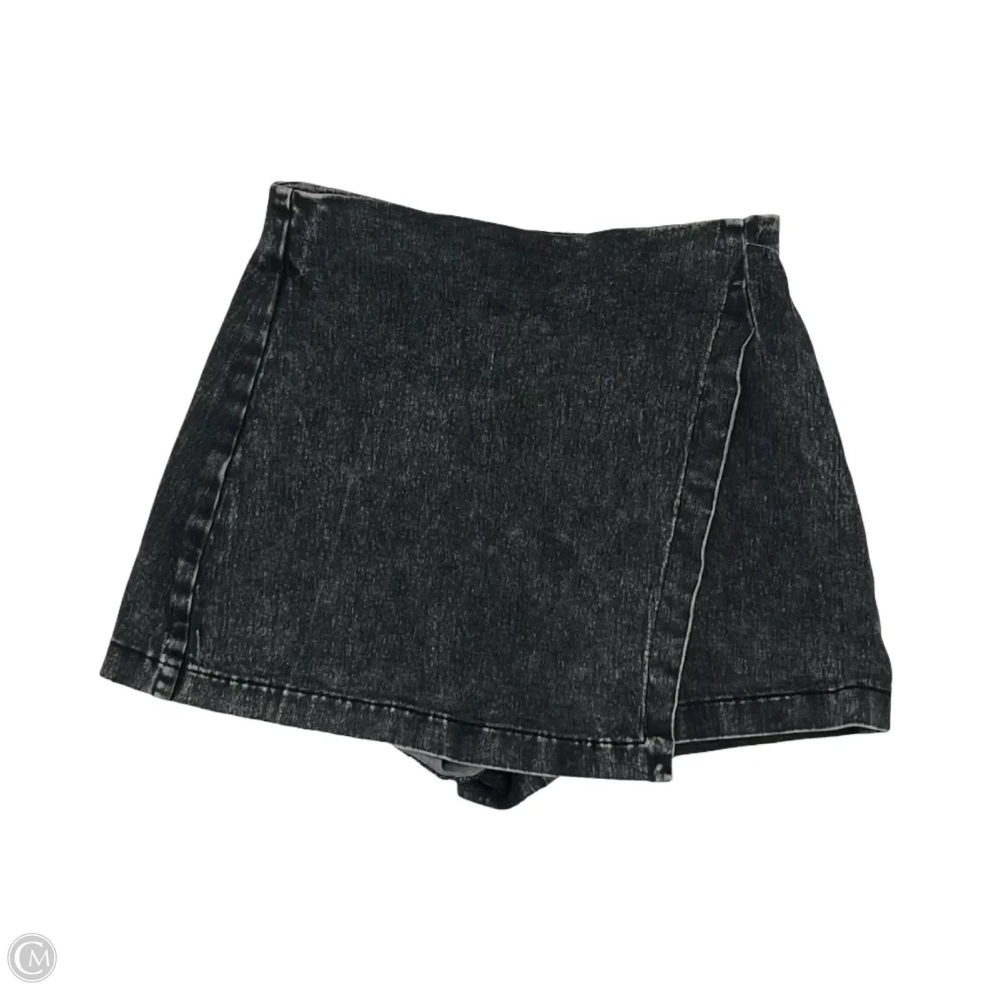 Skort By Flying Tomato In Black Denim, Size: M
