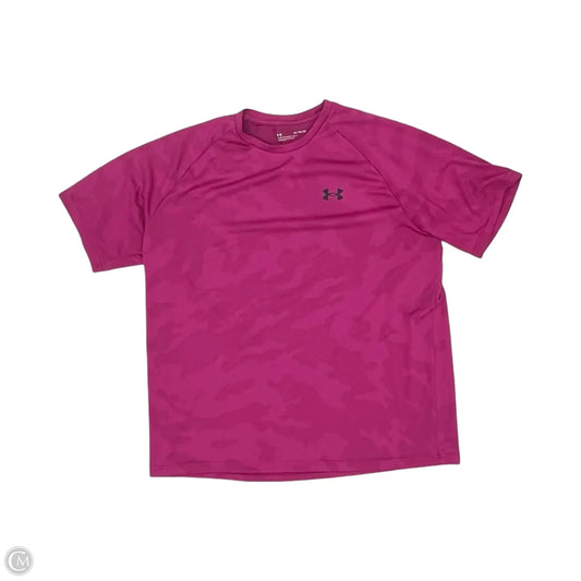 Athletic Top Short Sleeve By Under Armour In Pink, Size: Xl