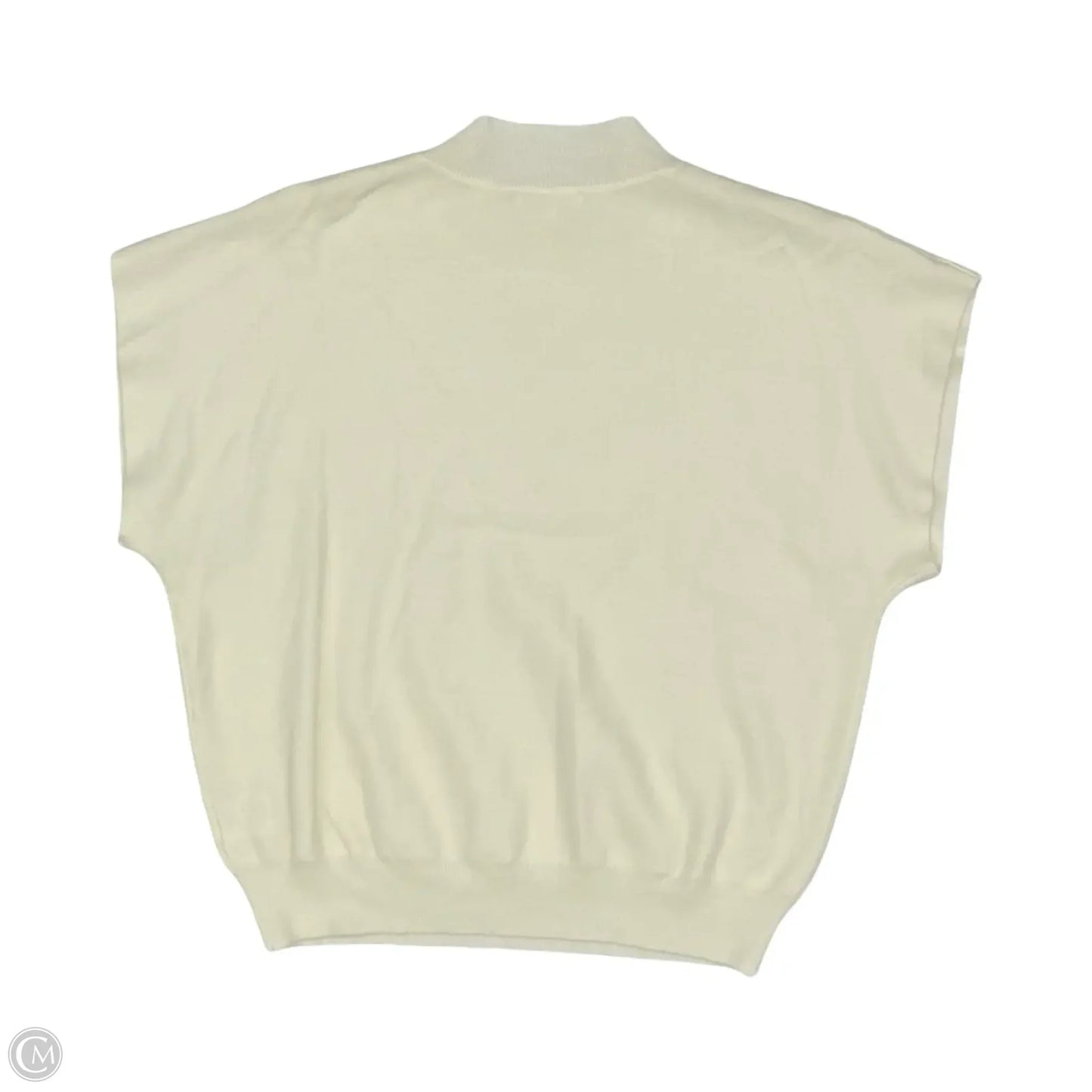 Sweater Short Sleeve By Clothes Mentor In Cream, Size: S