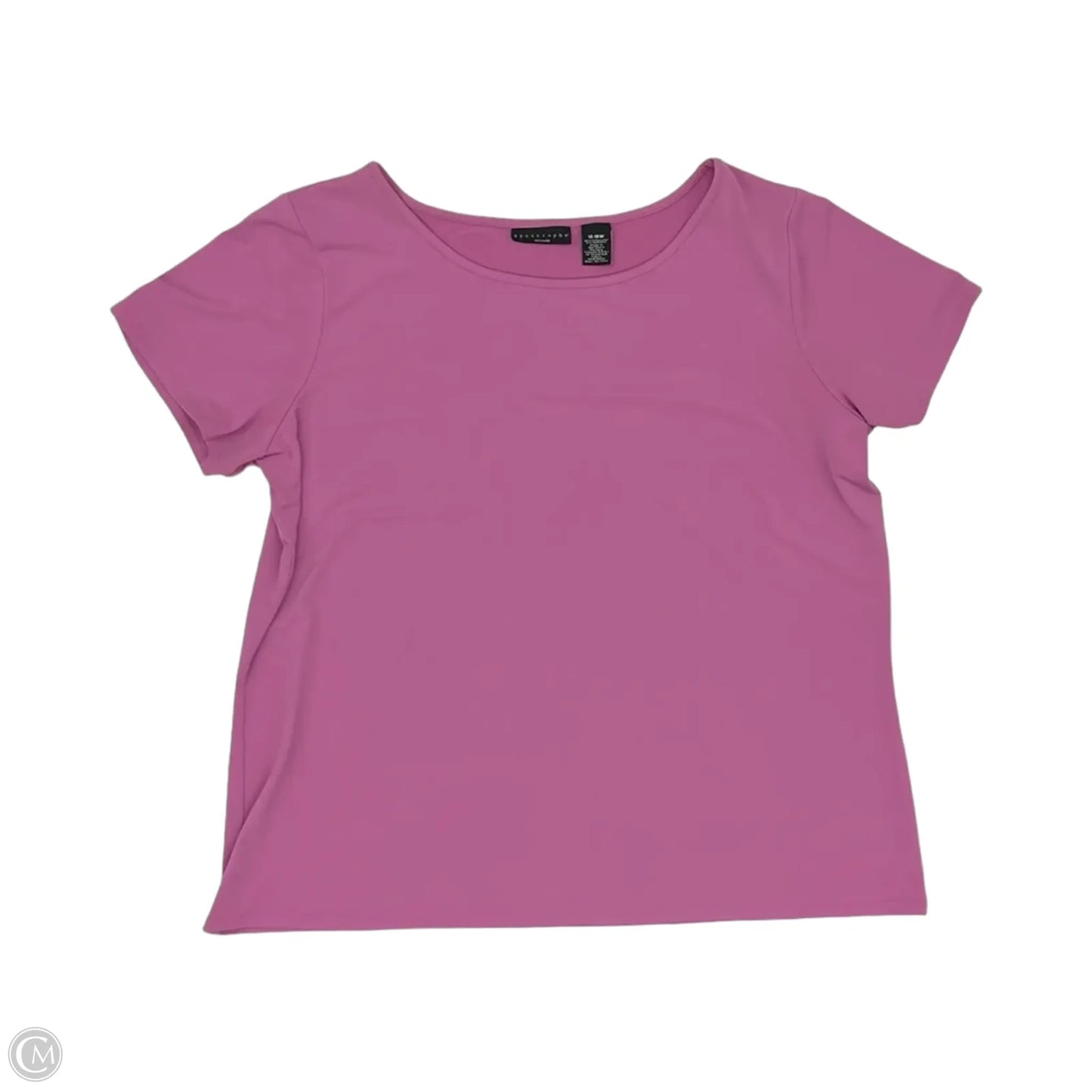 Blouse Short Sleeve By Apostrophe In Purple, Size: Xl