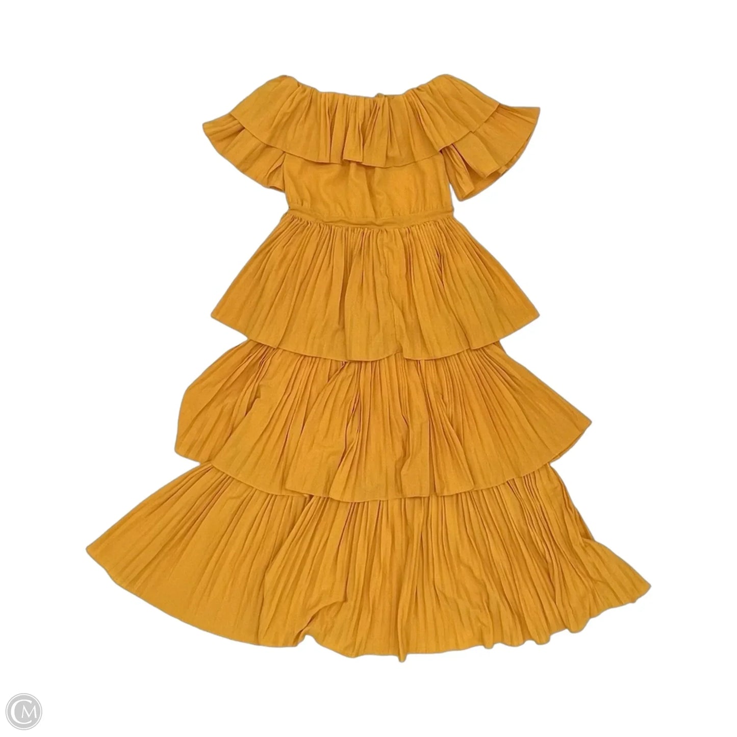 Dress Party Midi By Clothes Mentor In Yellow, Size: L