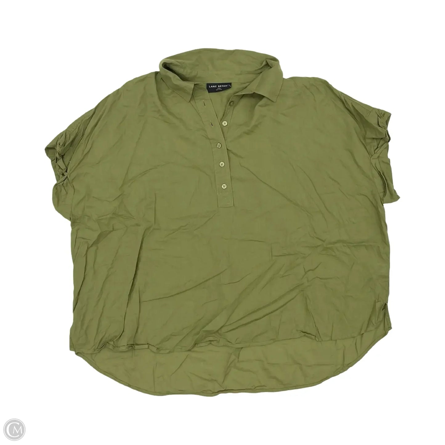 Top Short Sleeve By Lane Bryant In Green, Size: 3x