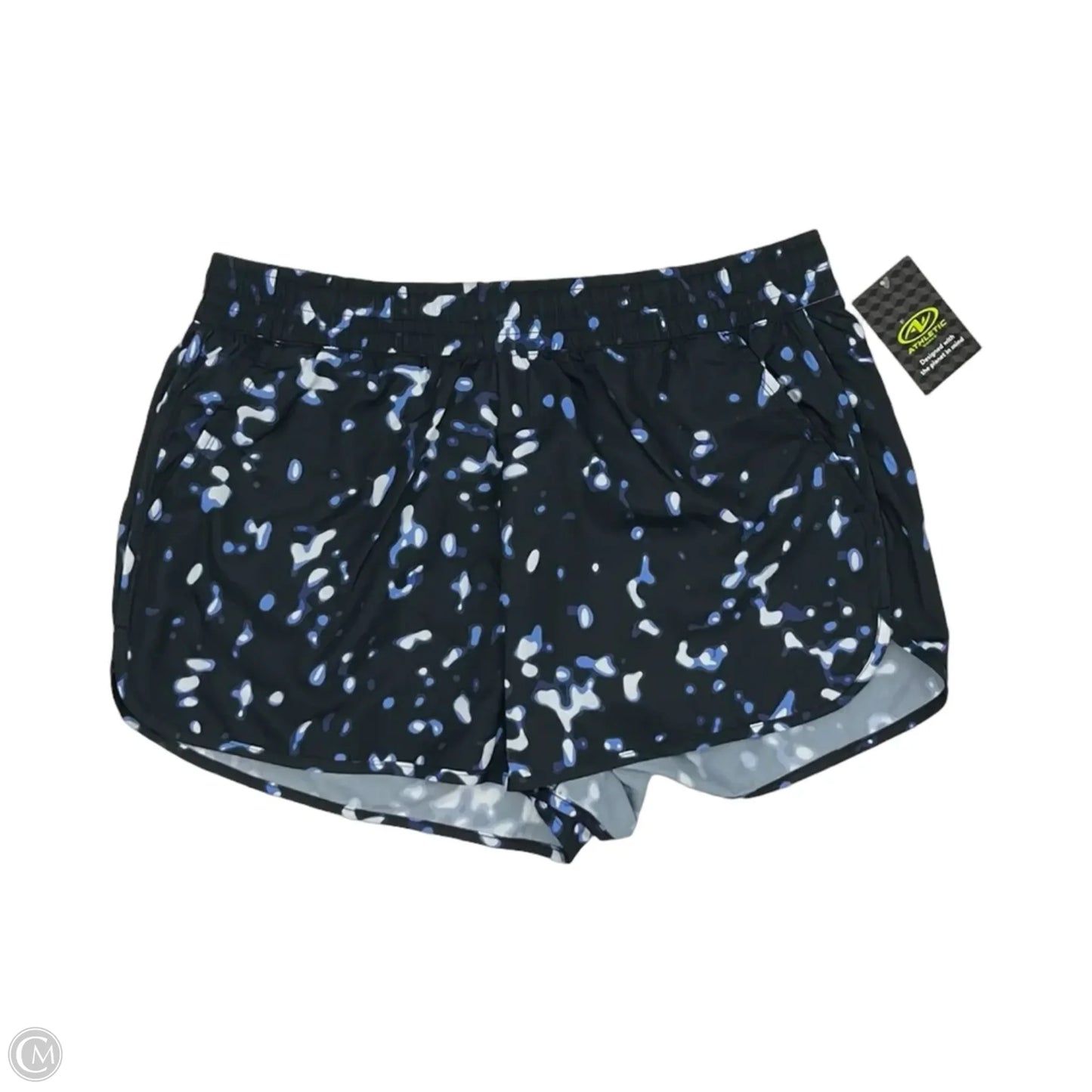 Athletic Shorts By Athletic Works In Black & Blue, Size: L