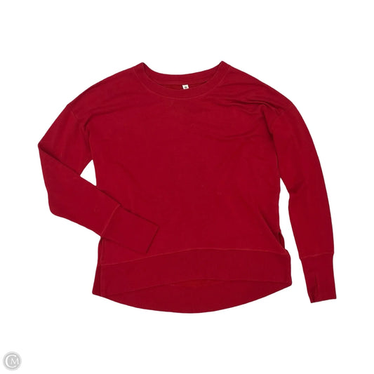 Athletic Top Long Sleeve Crewneck By Athleta In Red, Size: M
