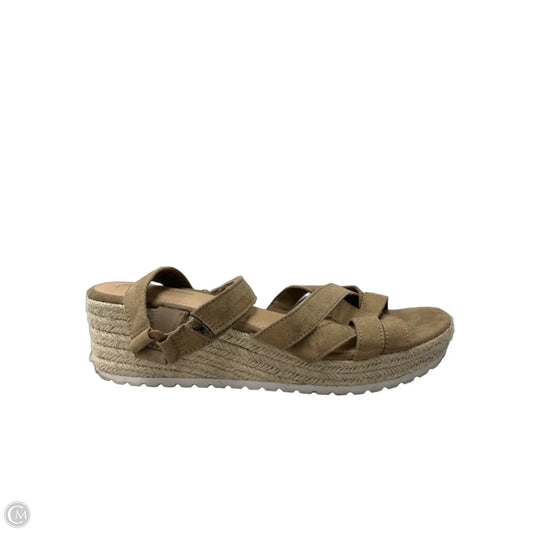 Sandals Heels Platform By Time And Tru In Brown, Size: 10