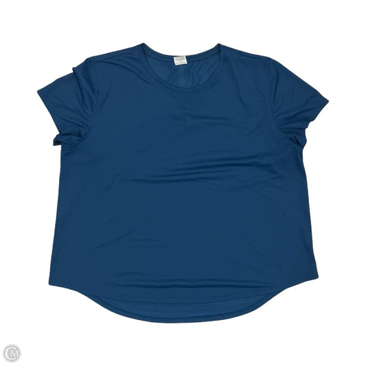 Athletic Top Short Sleeve By Tek Gear In Blue, Size: Xl
