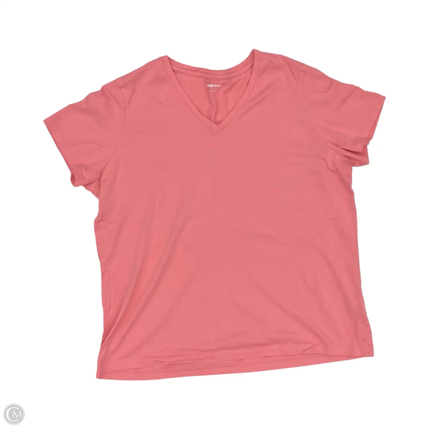 Top Short Sleeve By Lands End In Pink, Size: Xl