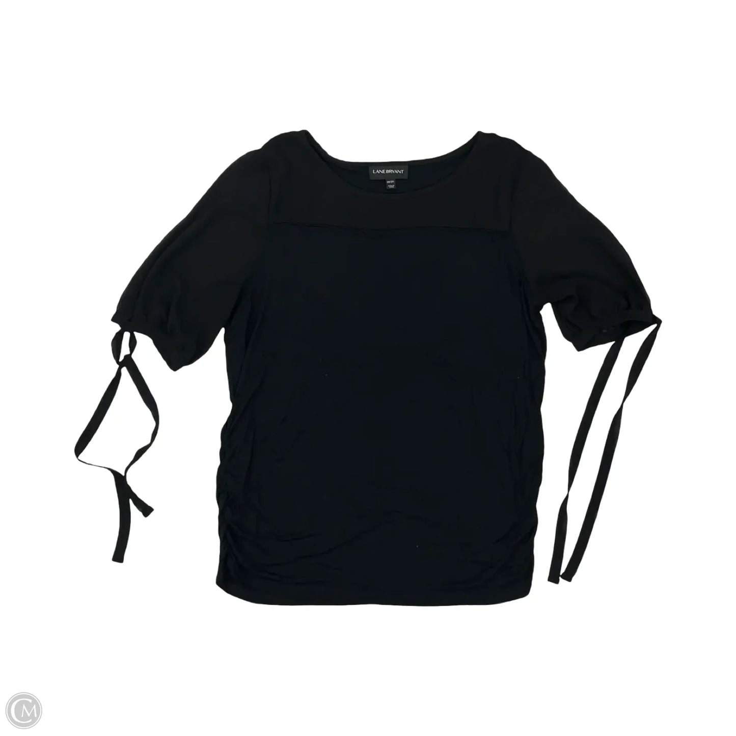 Top Short Sleeve By Lane Bryant In Black, Size: 1x