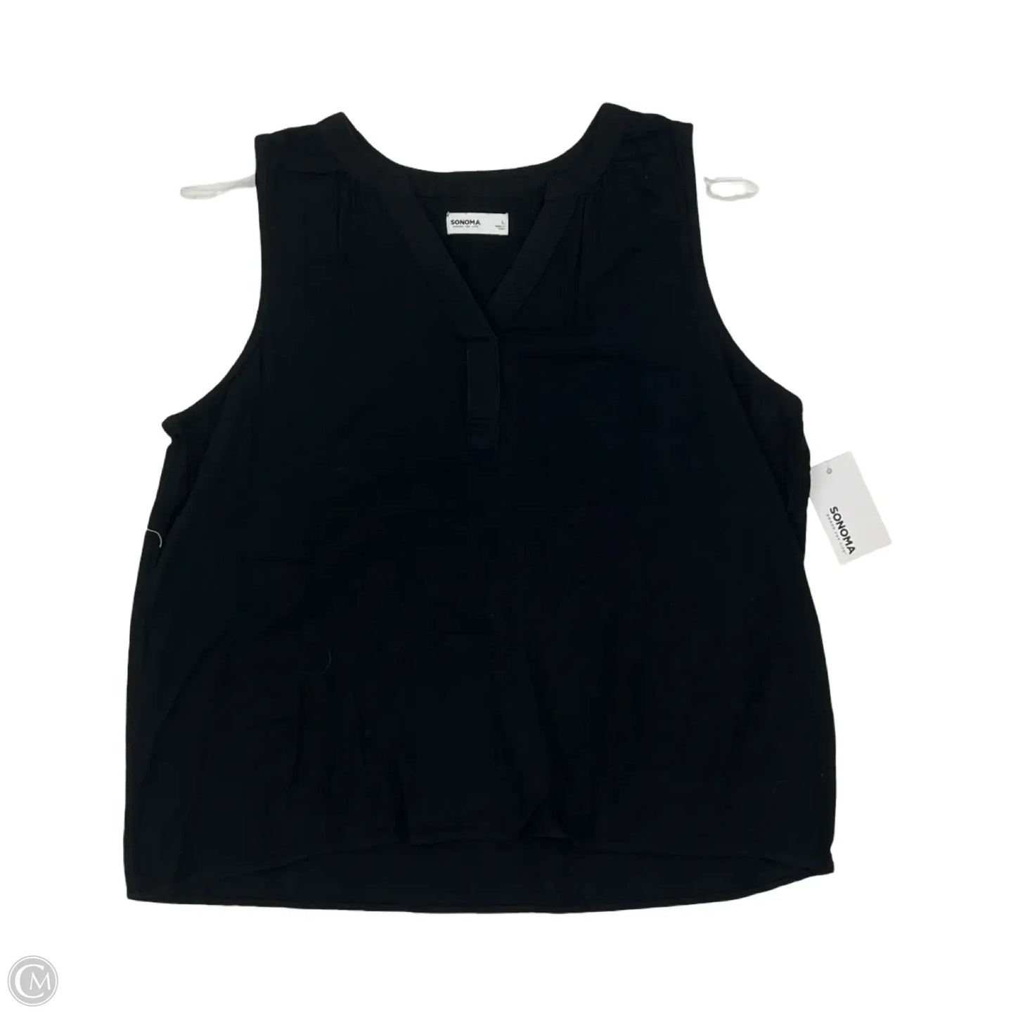 Top Sleeveless By Sonoma In Black, Size: L