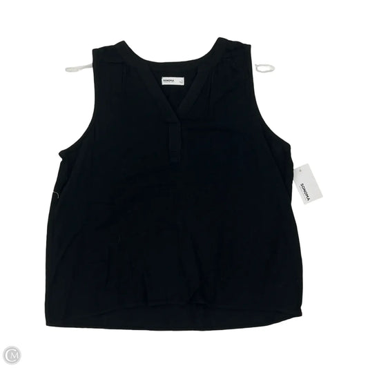Top Sleeveless By Sonoma In Black, Size: L