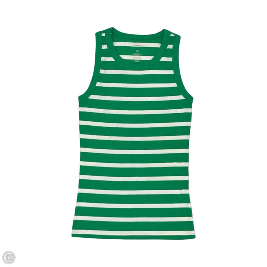 Tank Top By Sonoma In Green & White, Size: M