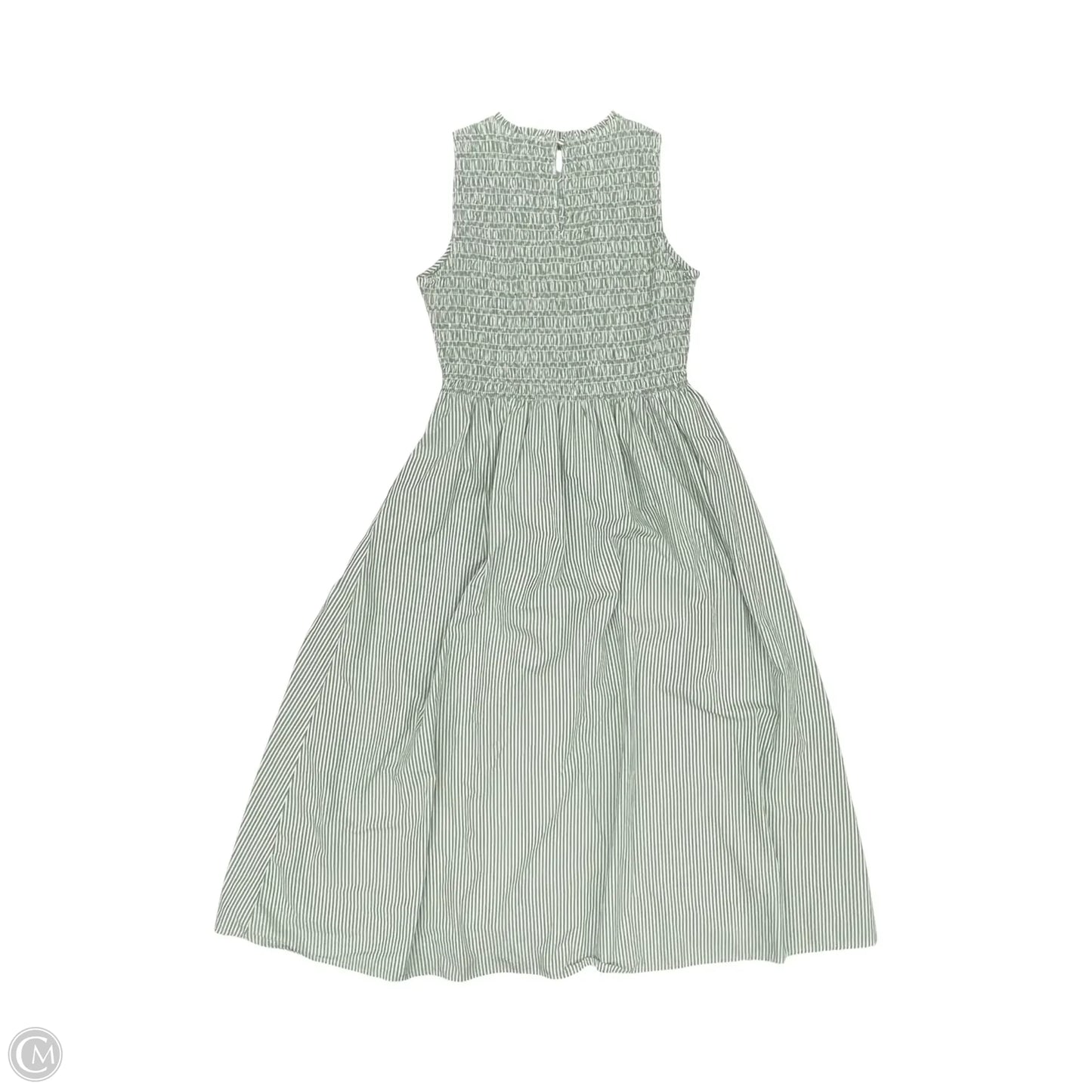 Dress Party Long By Loft In Green & White, Size: M