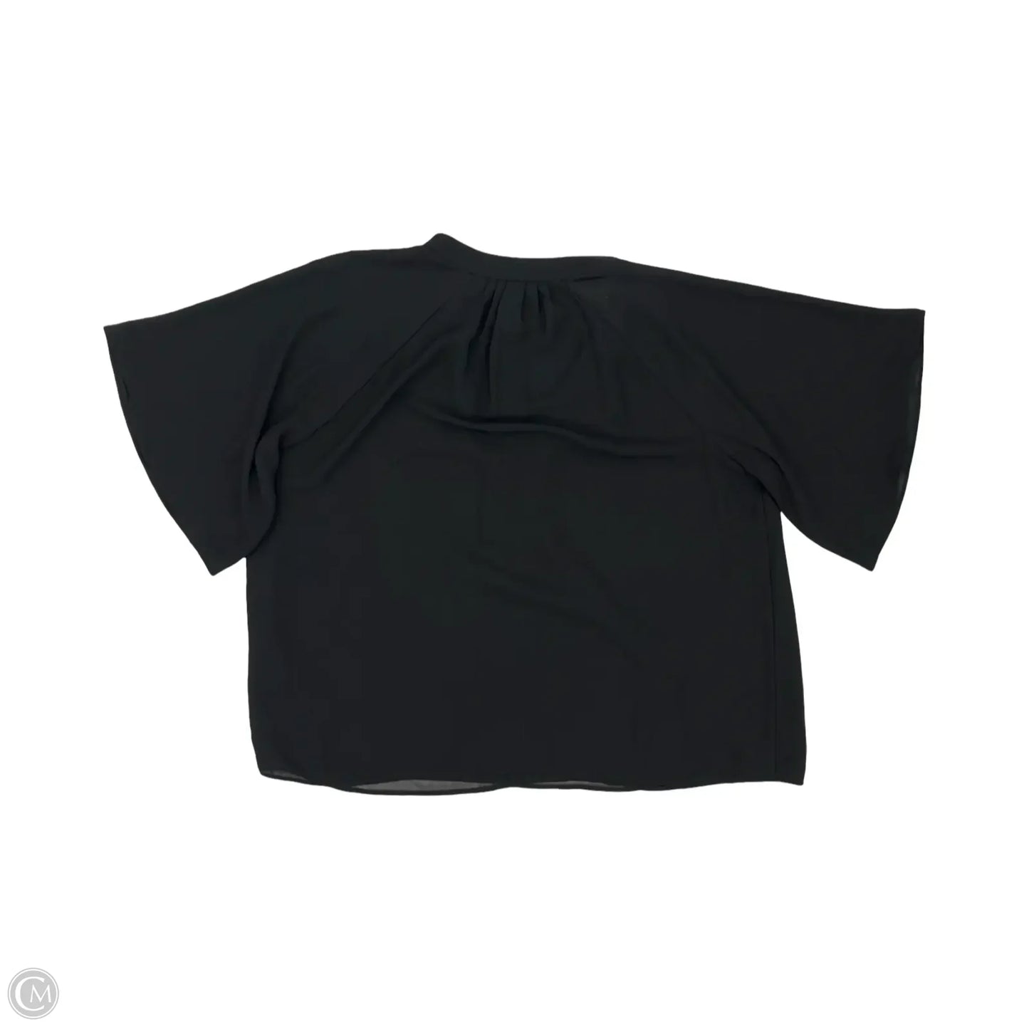 Blouse Short Sleeve By H&m In Black, Size: S
